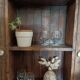 Patinated wall cabinet 2 doors