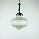 Mid century pendant light bubble glass satin glass 1960s