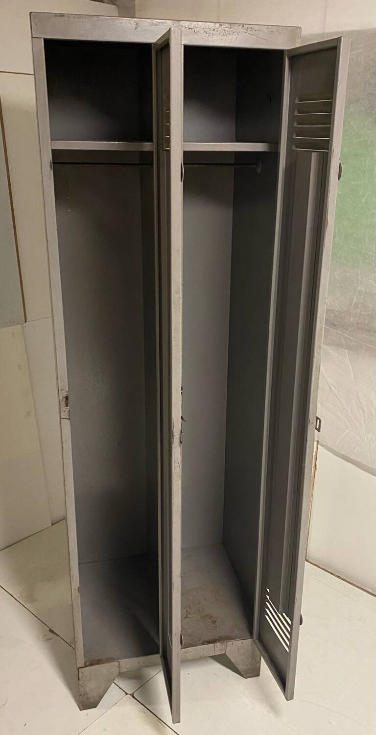Industrial metal locker room