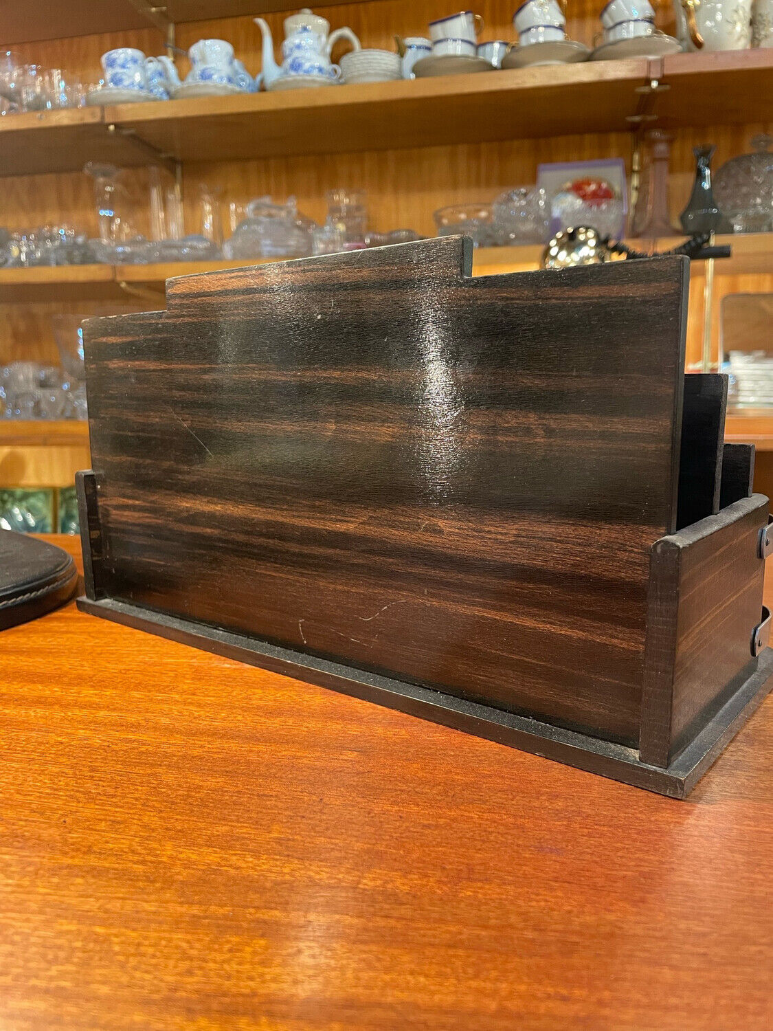 Mail door art delco wood and metal