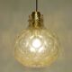 Vintage thick glass suspension by Glashette Limburg 1960s
