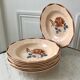 Set of 8 hollow plates Digoin Sarreguemines years 30-40