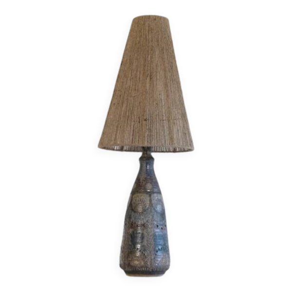 Grande lampe en grés de Jc Courjault pour Keraluc