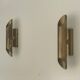 Pair of brass wall lights with Italian mid-century design, 1960, Italy.