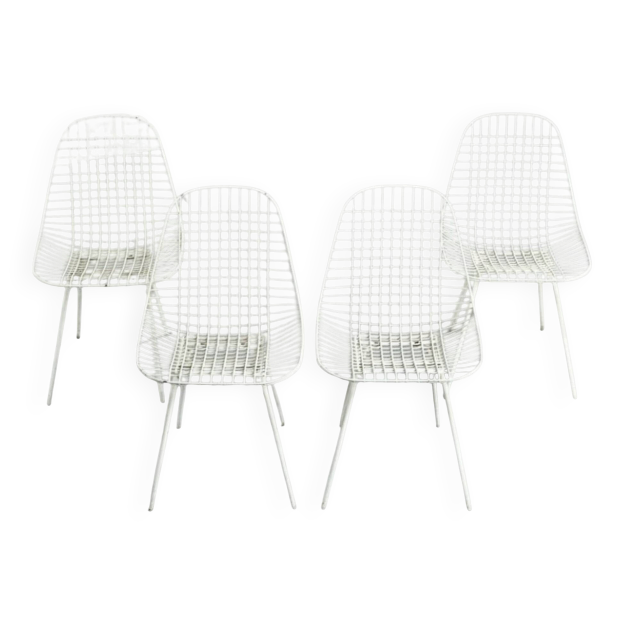 Lot De 4 Chaises "bikini" De Charles & Ray Eames Pour Herman Miller