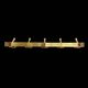 Vintage Gold Aluminum Wall Coat Rack with 5 Hooks