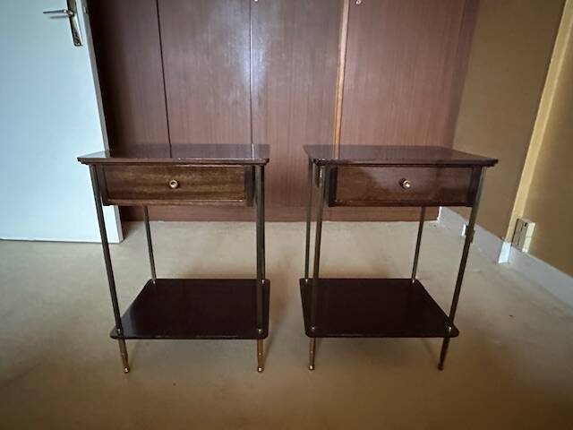 Paire de table de chevet acajou