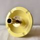 Large vintage brass and yellow glazed ceramic candle holder-ashtray