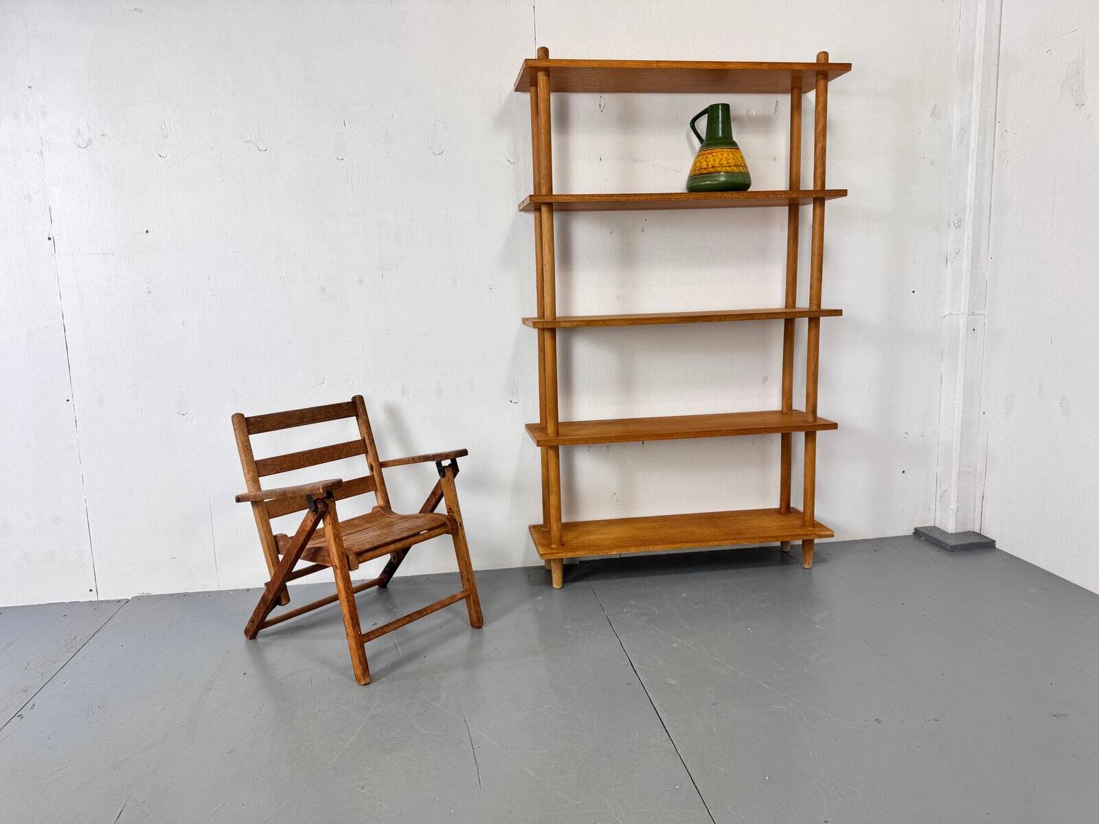 Mid-century wooden foldable children's chair, 1950s