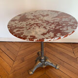 Marble top pedestal table