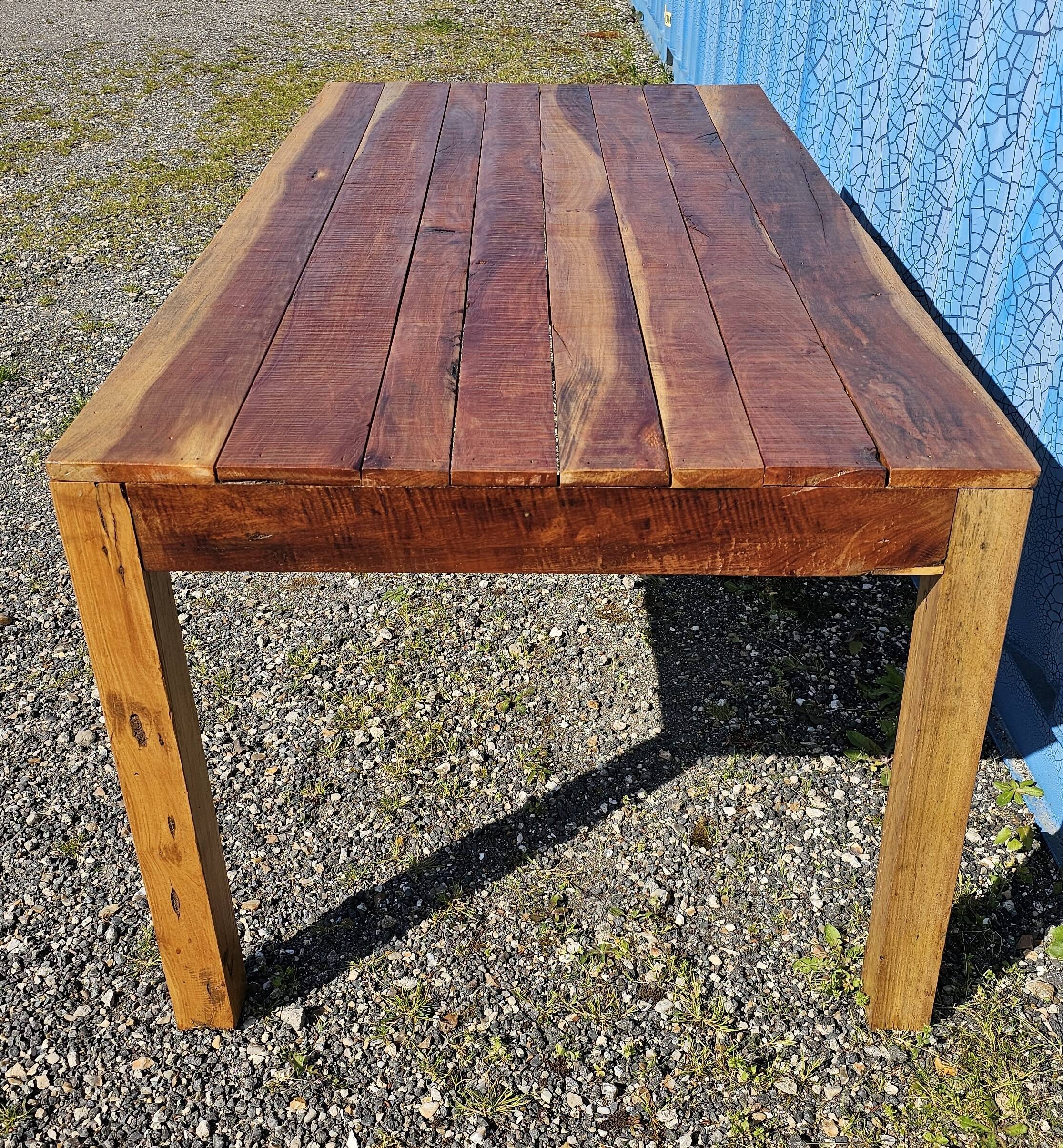 Rectangular teak dining table