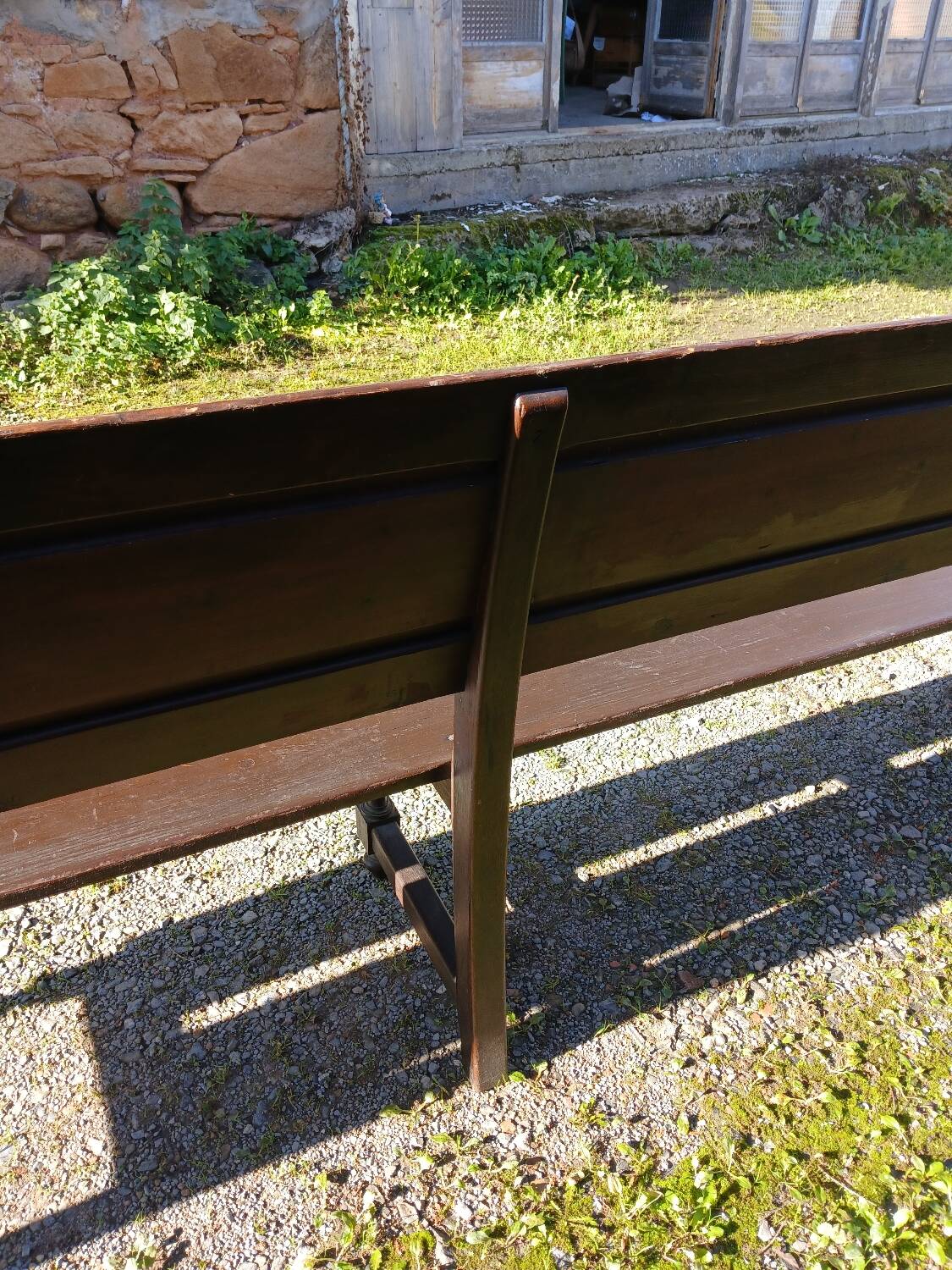 Pair of antique church pews