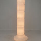 Italian opaline glass zea floor lamp by Salocchi for Lumenform, 1970s