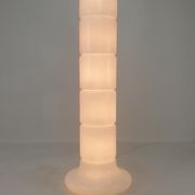 Italian opaline glass zea floor lamp by Salocchi for Lumenform, 1970s