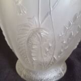 Joseph Inwald - Art Deco vase in pressed molded frosted glass, poppy motifs
