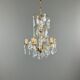 Bronze and crystal chandelier with pendants, Louis XV style, 20th century.