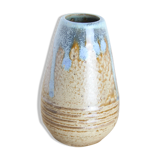 Vase 11cm ceramic with blue drips