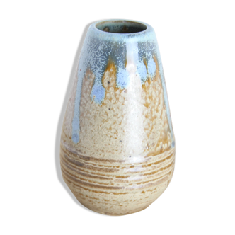 Vase 11cm ceramic with blue drips