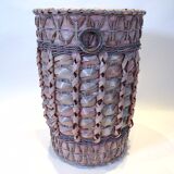 Colorful rattan basket