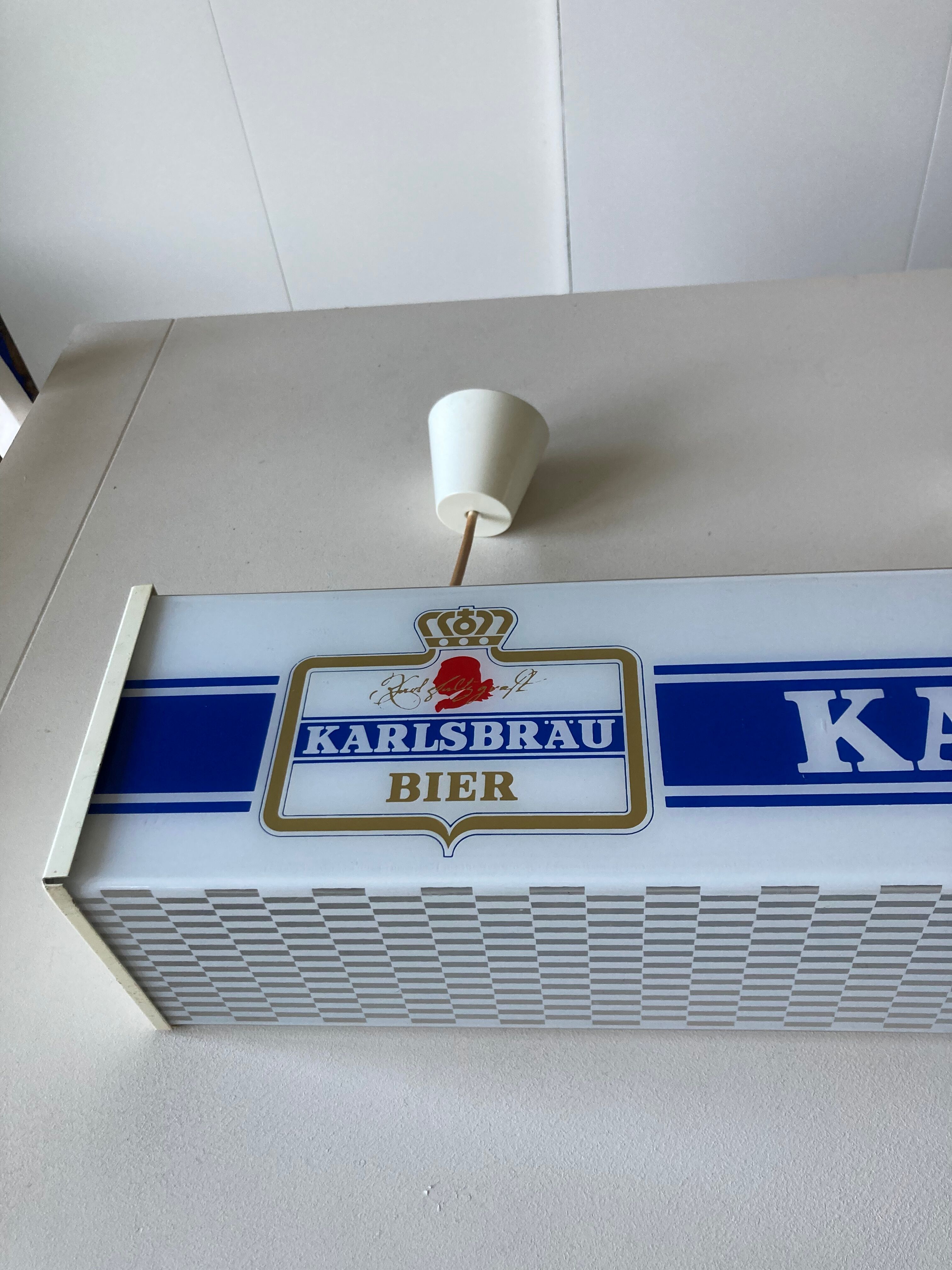 Illuminated beer bistro Karlsbrau