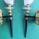Pair of 50s rockabilly torch wall lights