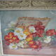 Watercolor signed under glass table 36.5 cm x 31 cm