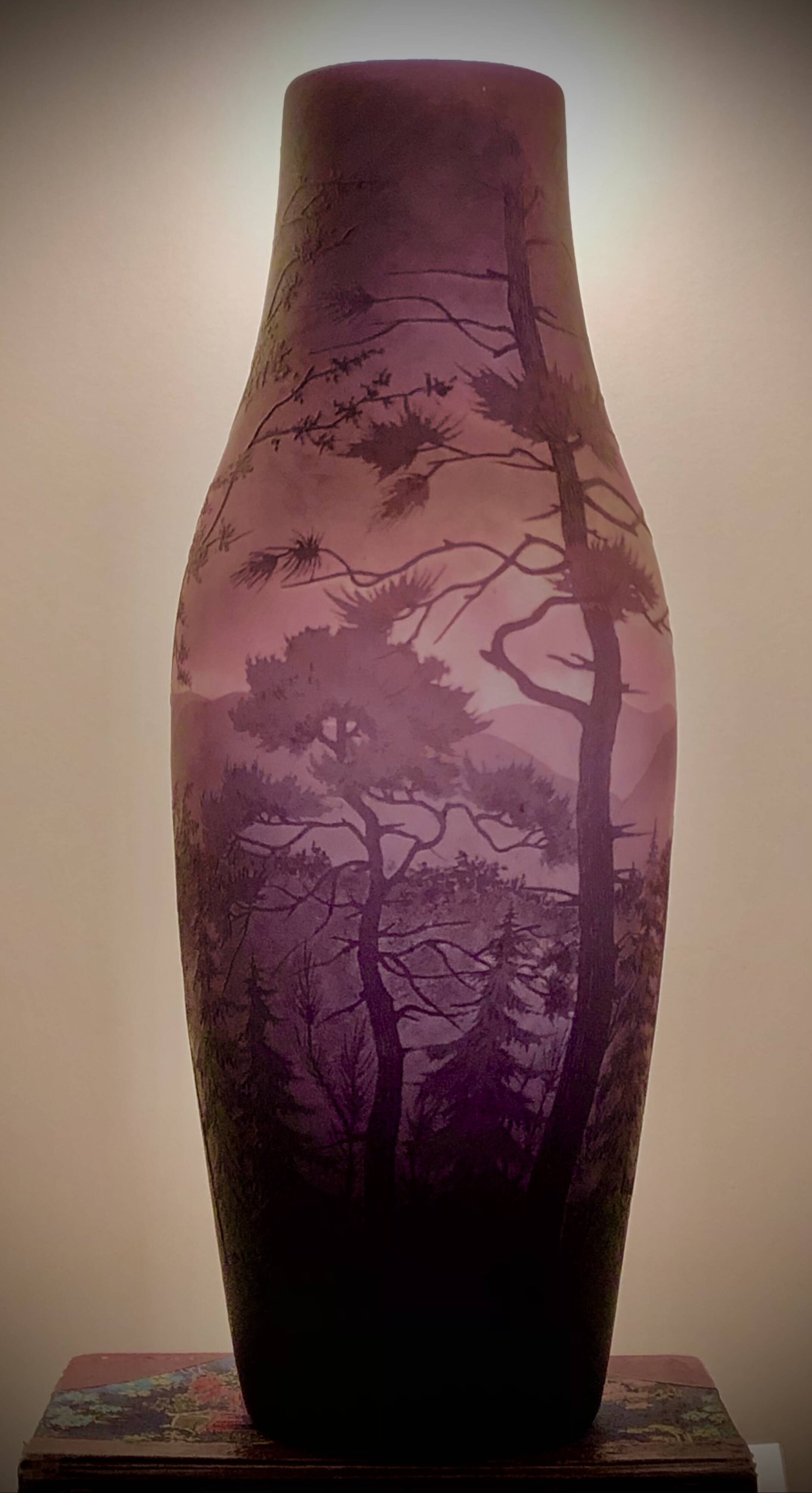Art deco cameo vase D'argental Nancy