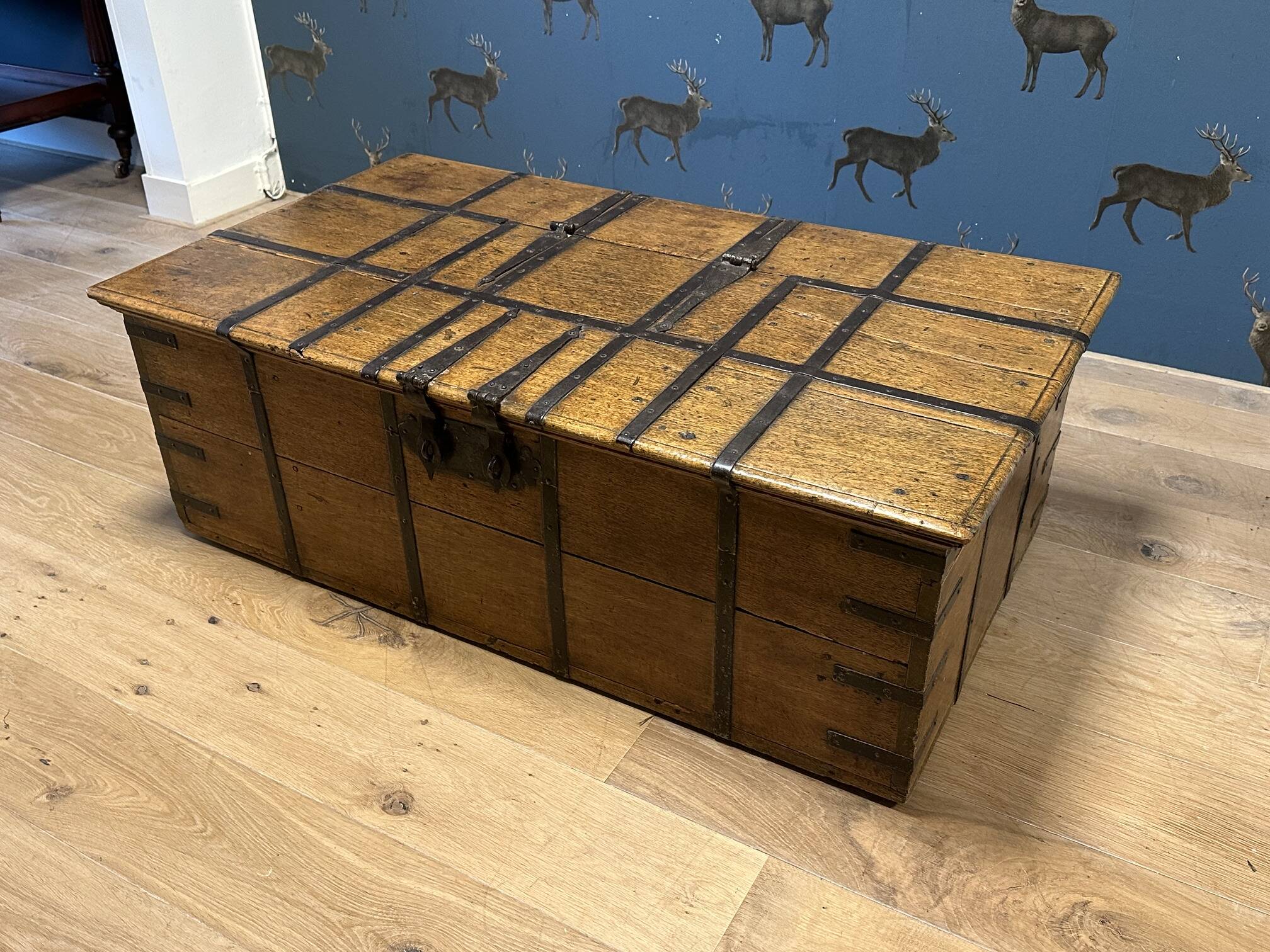 weathered antique teak chest / coffeetable