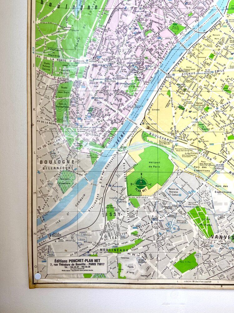 Map poster - Plan de Paris, 1981
