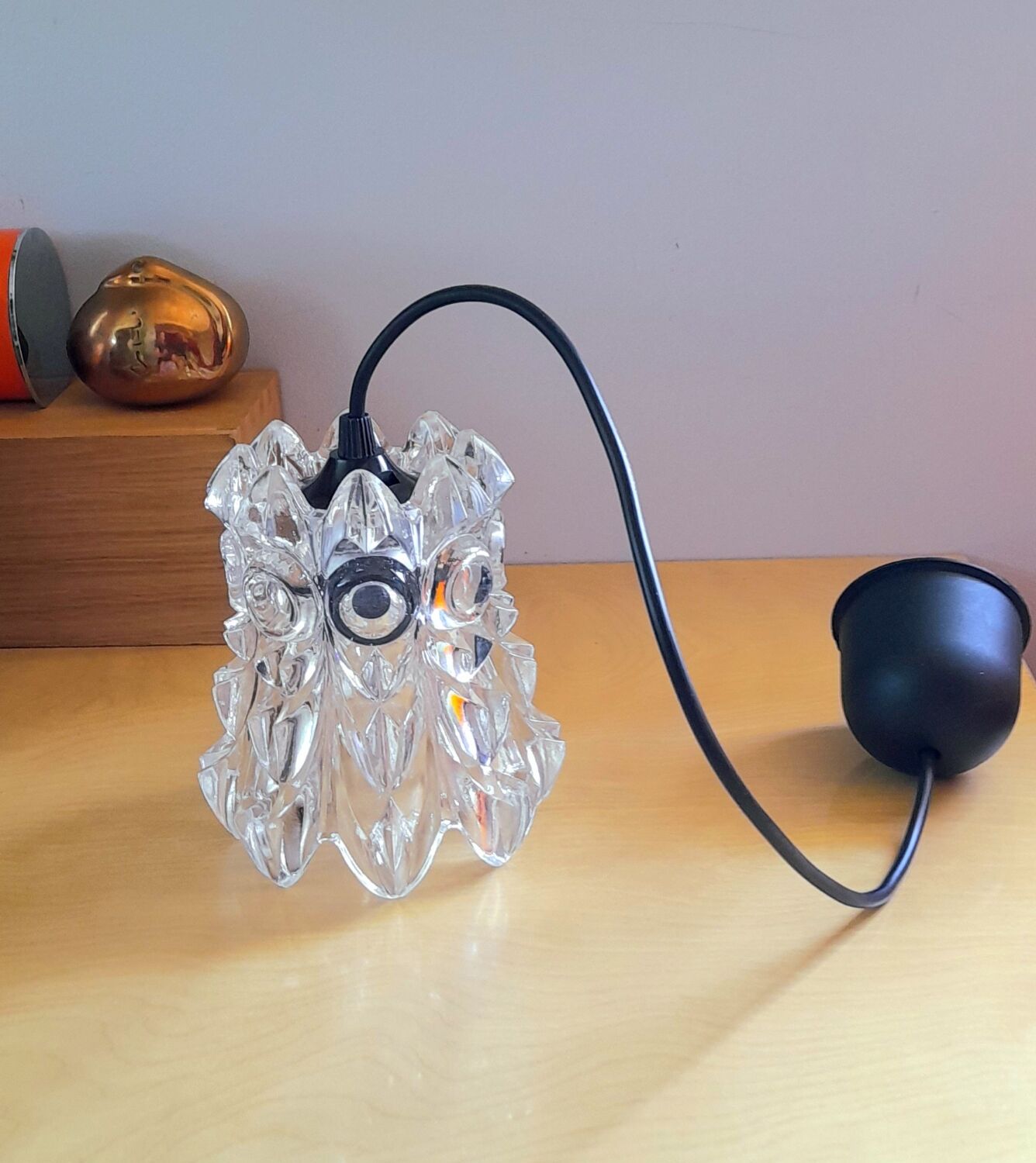 Crystal pendant lamp 70s