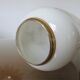 Hanging opaline white gold geometric patterns 60s 70s