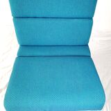 Vintage metal and fabric armchair