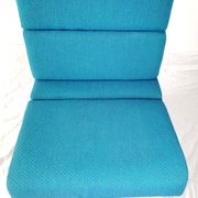 Vintage metal and fabric armchair