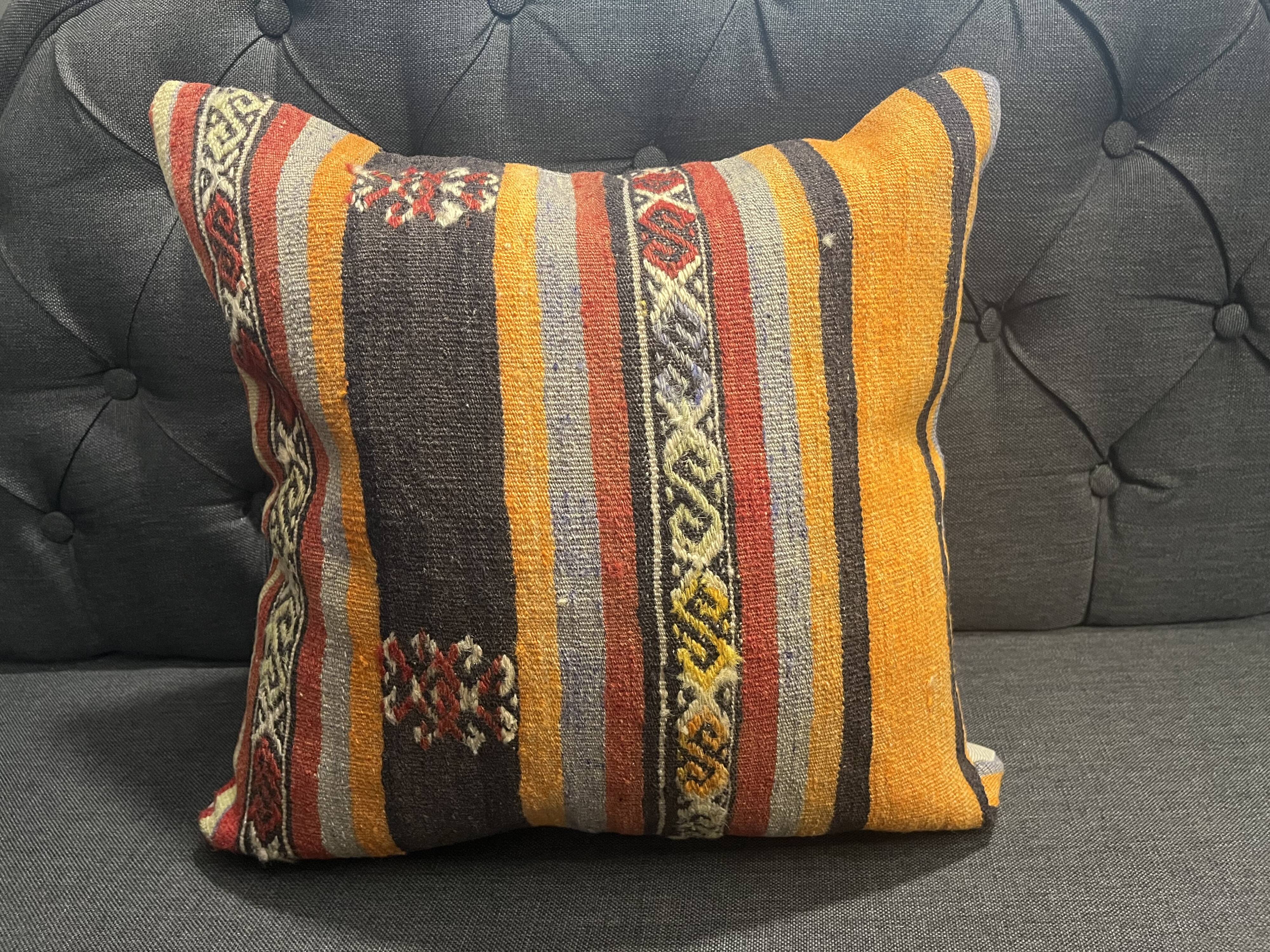 Hand woven vintage pillow cover