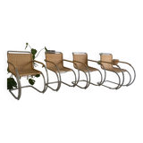 Set of 4 MR 20 Mies Van der Rohe armchairs