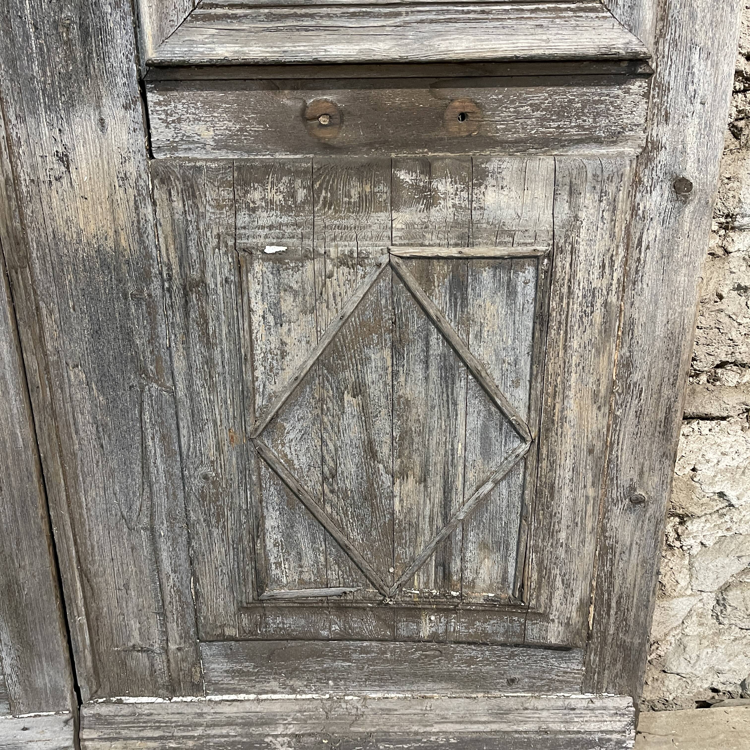 Double old oak door