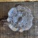 Set of 4 vintage conical moulded glass candle holders sully