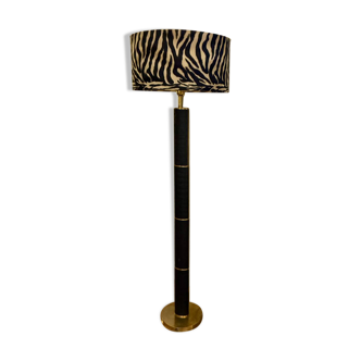 Lampadaire Ralph Lauren en cuir et laiton