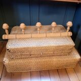 Coat rack with 5 turned wooden hooks from the 30s