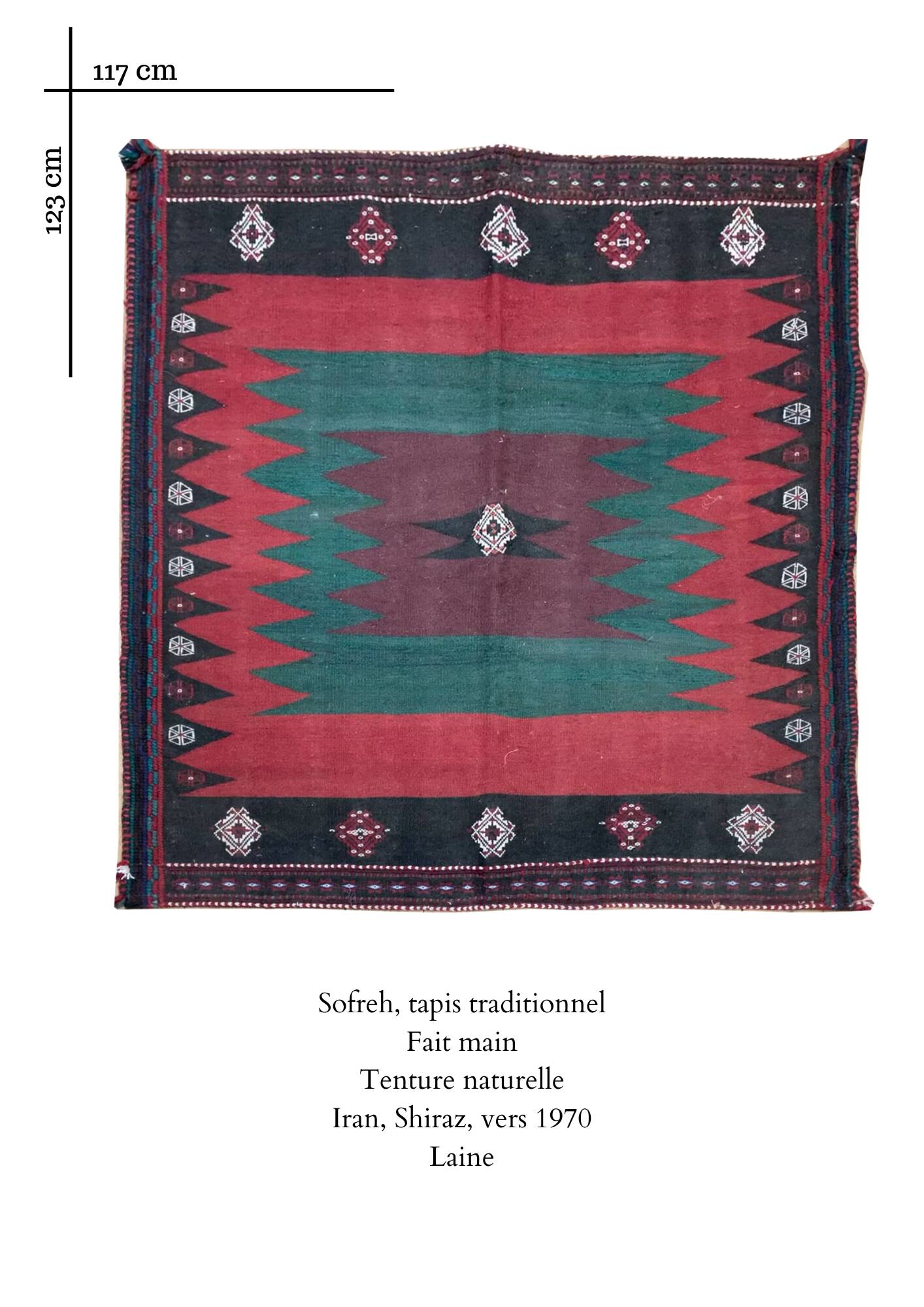 Carpet, Iran, Sofreh circa 1970