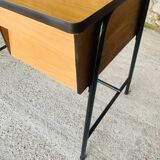 Vintage metal and formica desk with 2 drawers, circa 60's