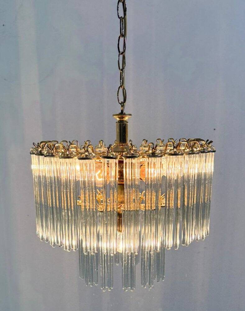 Mid-century modern chandelier by Gaetano Sciolari, 1970s