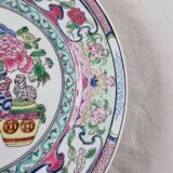 Vintage Chinese Qing Qianlong Porcelain Plate, Hand Painted and Beautiful Reliefs