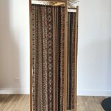 Screen in beech wood and vintage fabrics 1970s