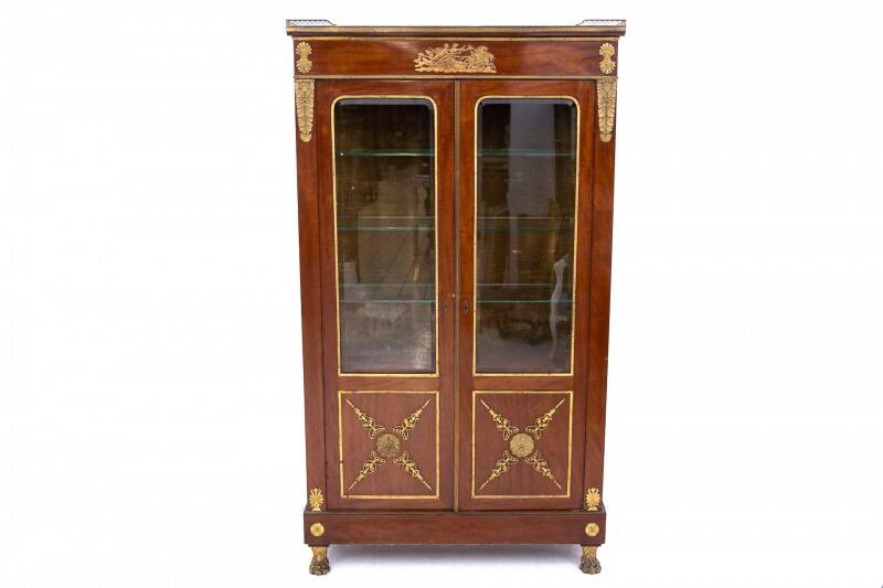 Unique Empire library display cabinet, France, circa 1820.
