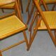 Set de 6 chaises pliantes cannées vintage