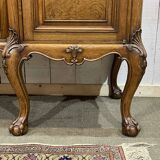 SOUBRIER Chippendale sideboard in oak, elm burl and marble