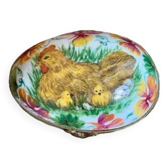 Collectible egg box in Limoges porcelain
