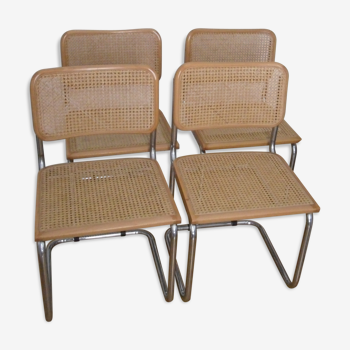 Lot de 4 chaises Breuer Cesca b32