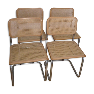 Lot de 4 chaises Breuer Cesca b32